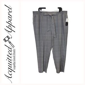 SOHO Apparel Womens Elastic Waist Tie Belt Casual Dress Pants 3X